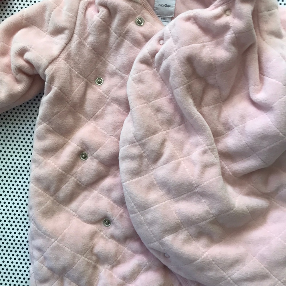 Pale pink velour bunting - Picture 3 of 4